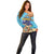 Grand Cayman Map Sea Turtle Off Shoulder Sweater Ocean Vibes
