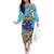Grand Cayman Map Sea Turtle Off The Shoulder Long Sleeve Dress Ocean Vibes