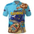 Grand Cayman Map Sea Turtle Polo Shirt Ocean Vibes