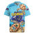 Grand Cayman Map Sea Turtle Rugby Jersey Ocean Vibes
