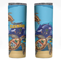 Grand Cayman Map Sea Turtle Skinny Tumbler Ocean Vibes