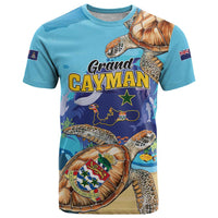 Grand Cayman Map Sea Turtle T Shirt Ocean Vibes