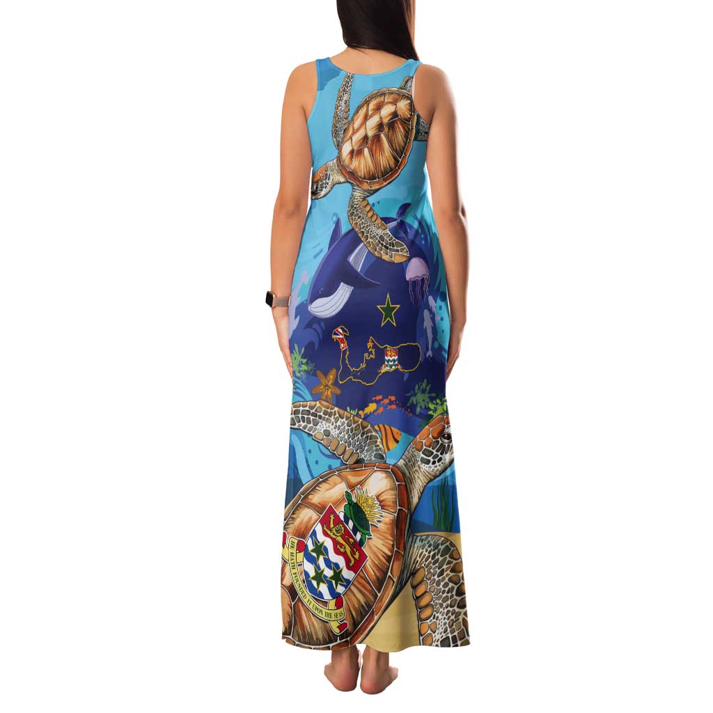 Grand Cayman Map Sea Turtle Tank Maxi Dress Ocean Vibes