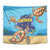 Grand Cayman Map Sea Turtle Tapestry Ocean Vibes