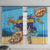 Grand Cayman Map Sea Turtle Window Curtain Ocean Vibes