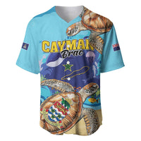 Cayman Brac Map Sea Turtle Baseball Jersey Ocean Vibes