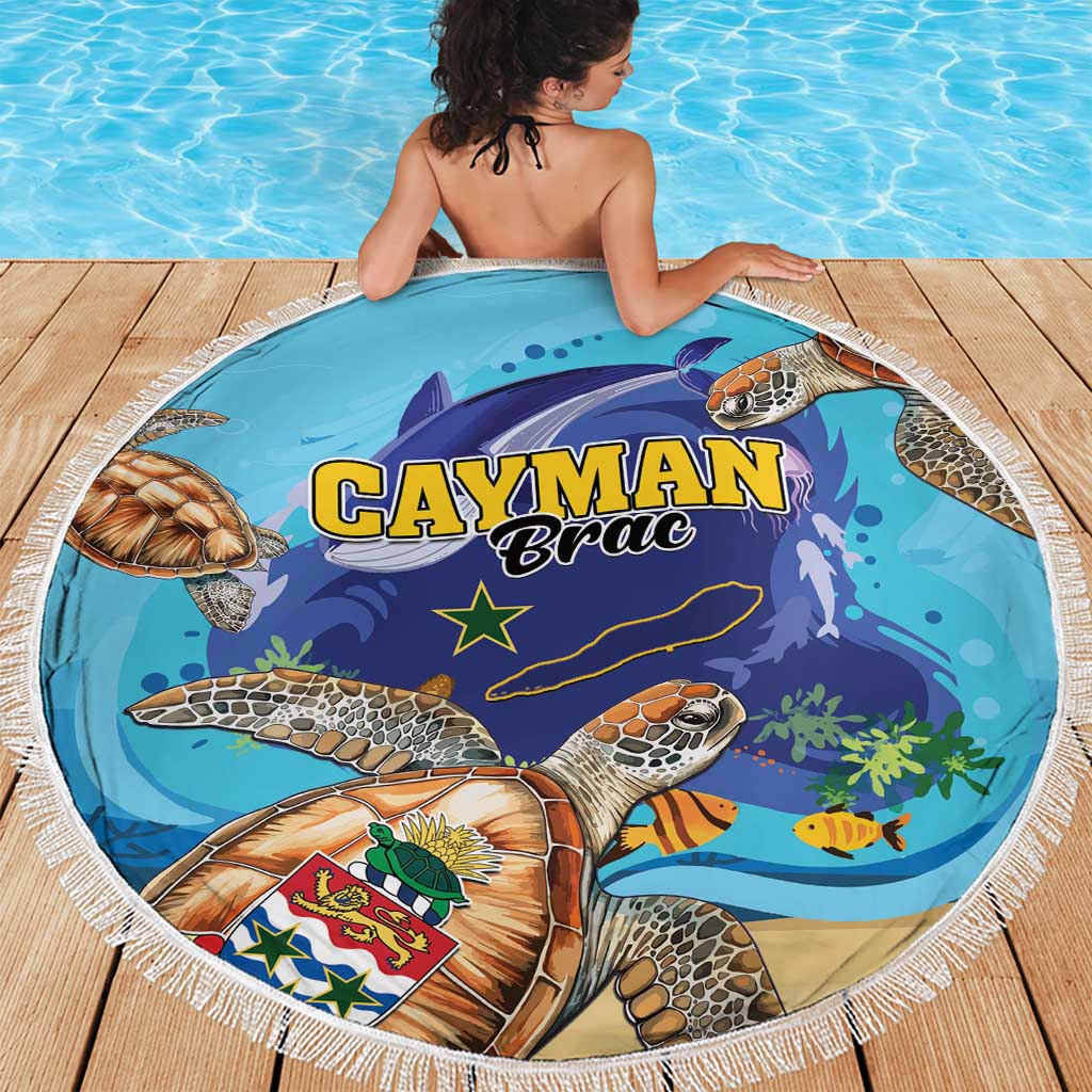 Cayman Brac Map Sea Turtle Beach Blanket Ocean Vibes