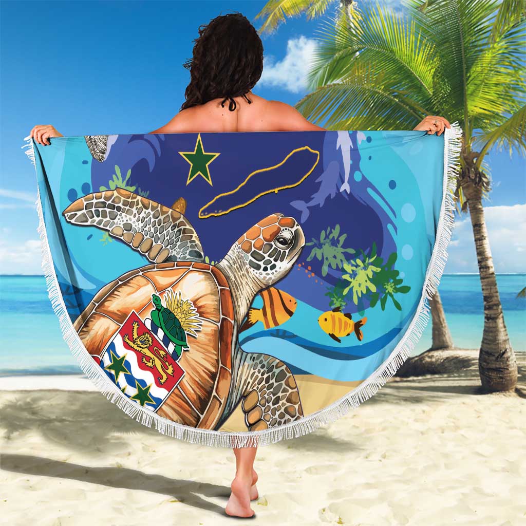 Cayman Brac Map Sea Turtle Beach Blanket Ocean Vibes