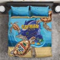 Cayman Brac Map Sea Turtle Bedding Set Ocean Vibes