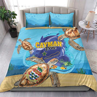 Cayman Brac Map Sea Turtle Bedding Set Ocean Vibes