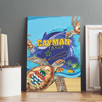 Cayman Brac Map Sea Turtle Canvas Wall Art Ocean Vibes