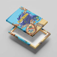 Cayman Brac Map Sea Turtle Canvas Wall Art Ocean Vibes