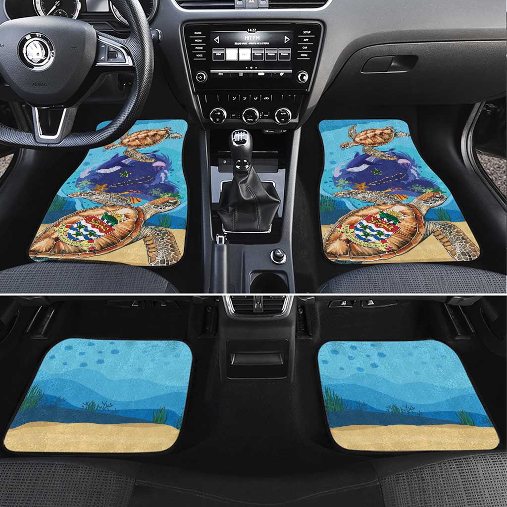 Cayman Brac Map Sea Turtle Car Mats Ocean Vibes