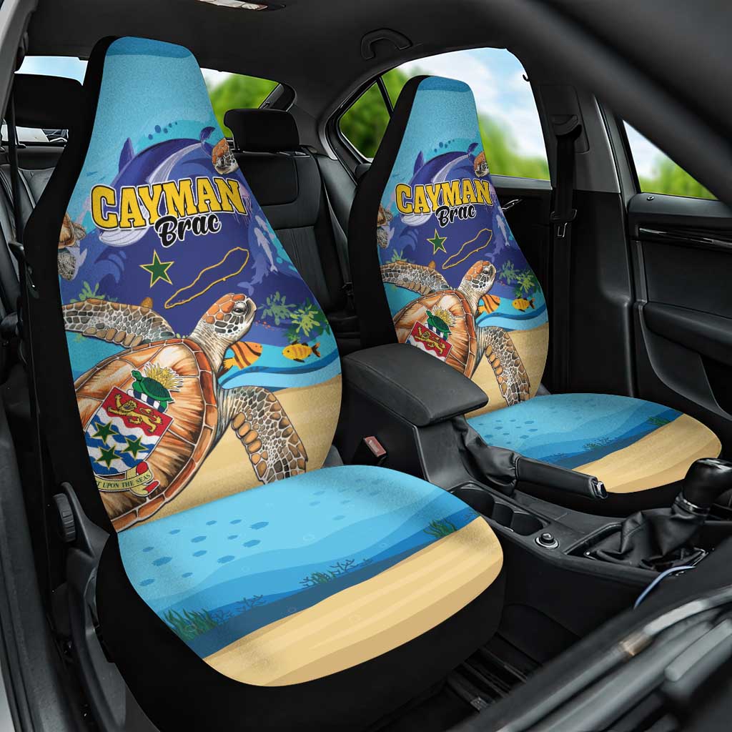 Cayman Brac Map Sea Turtle Car Seat Cover Ocean Vibes