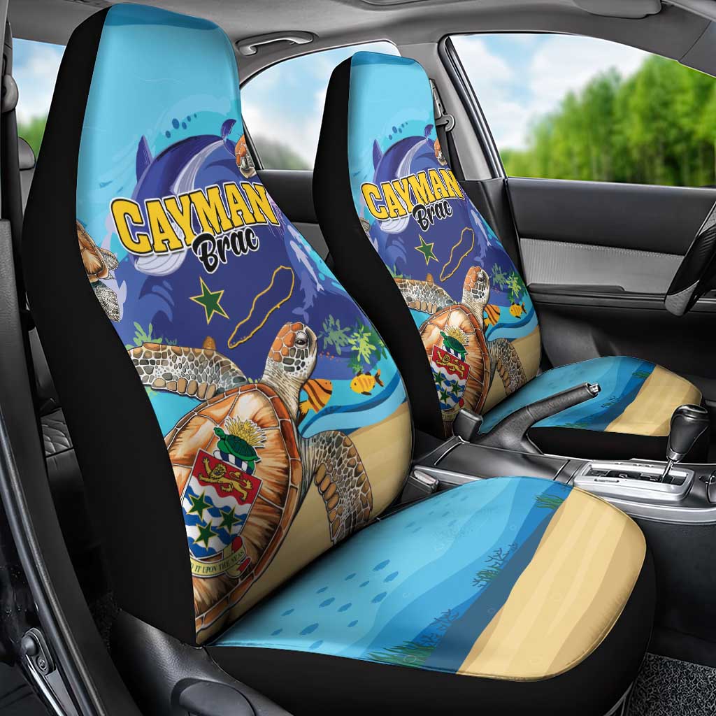 Cayman Brac Map Sea Turtle Car Seat Cover Ocean Vibes