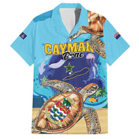 Cayman Brac Map Sea Turtle Family Matching Off The Shoulder Long Sleeve Dress and Hawaiian Shirt Ocean Vibes