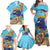 Cayman Brac Map Sea Turtle Family Matching Off Shoulder Maxi Dress and Hawaiian Shirt Ocean Vibes