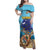 Cayman Brac Map Sea Turtle Family Matching Off Shoulder Maxi Dress and Hawaiian Shirt Ocean Vibes