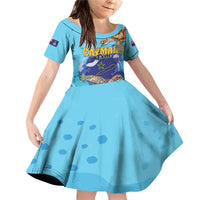 Cayman Brac Map Sea Turtle Family Matching Off Shoulder Short Dress and Hawaiian Shirt Ocean Vibes
