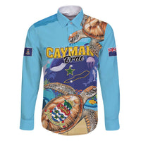 Cayman Brac Map Sea Turtle Family Matching Puletasi and Hawaiian Shirt Ocean Vibes