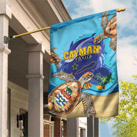 Cayman Brac Map Sea Turtle Garden Flag Ocean Vibes