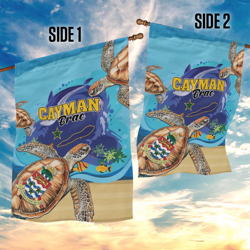 Cayman Brac Map Sea Turtle Garden Flag Ocean Vibes