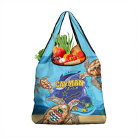 Cayman Brac Map Sea Turtle Grocery Bag Ocean Vibes