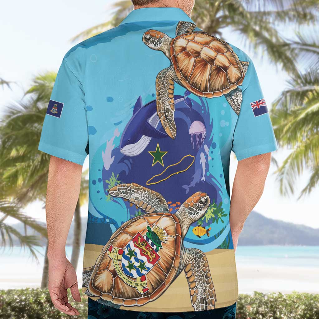 Cayman Brac Map Sea Turtle Hawaiian Shirt Ocean Vibes