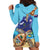 Cayman Brac Map Sea Turtle Hoodie Dress Ocean Vibes