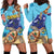 Cayman Brac Map Sea Turtle Hoodie Dress Ocean Vibes