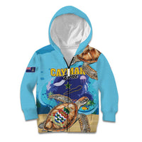Cayman Brac Map Sea Turtle Kid Hoodie Ocean Vibes