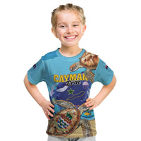 Cayman Brac Map Sea Turtle Kid T Shirt Ocean Vibes