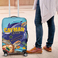 Cayman Brac Map Sea Turtle Luggage Cover Ocean Vibes