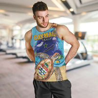 Cayman Brac Map Sea Turtle Men Tank Top Ocean Vibes