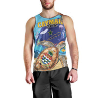 Cayman Brac Map Sea Turtle Men Tank Top Ocean Vibes