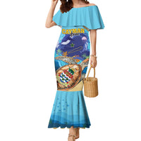 Cayman Brac Map Sea Turtle Mermaid Dress Ocean Vibes