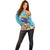 Cayman Brac Map Sea Turtle Off Shoulder Sweater Ocean Vibes
