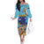 Cayman Brac Map Sea Turtle Off The Shoulder Long Sleeve Dress Ocean Vibes