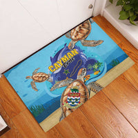 Cayman Brac Map Sea Turtle Rubber Doormat Ocean Vibes