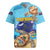 Cayman Brac Map Sea Turtle Rugby Jersey Ocean Vibes