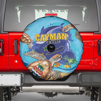 Cayman Brac Map Sea Turtle Spare Tire Cover Ocean Vibes