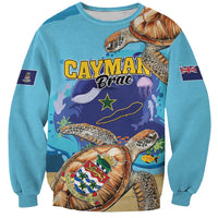 Cayman Brac Map Sea Turtle Sweatshirt Ocean Vibes