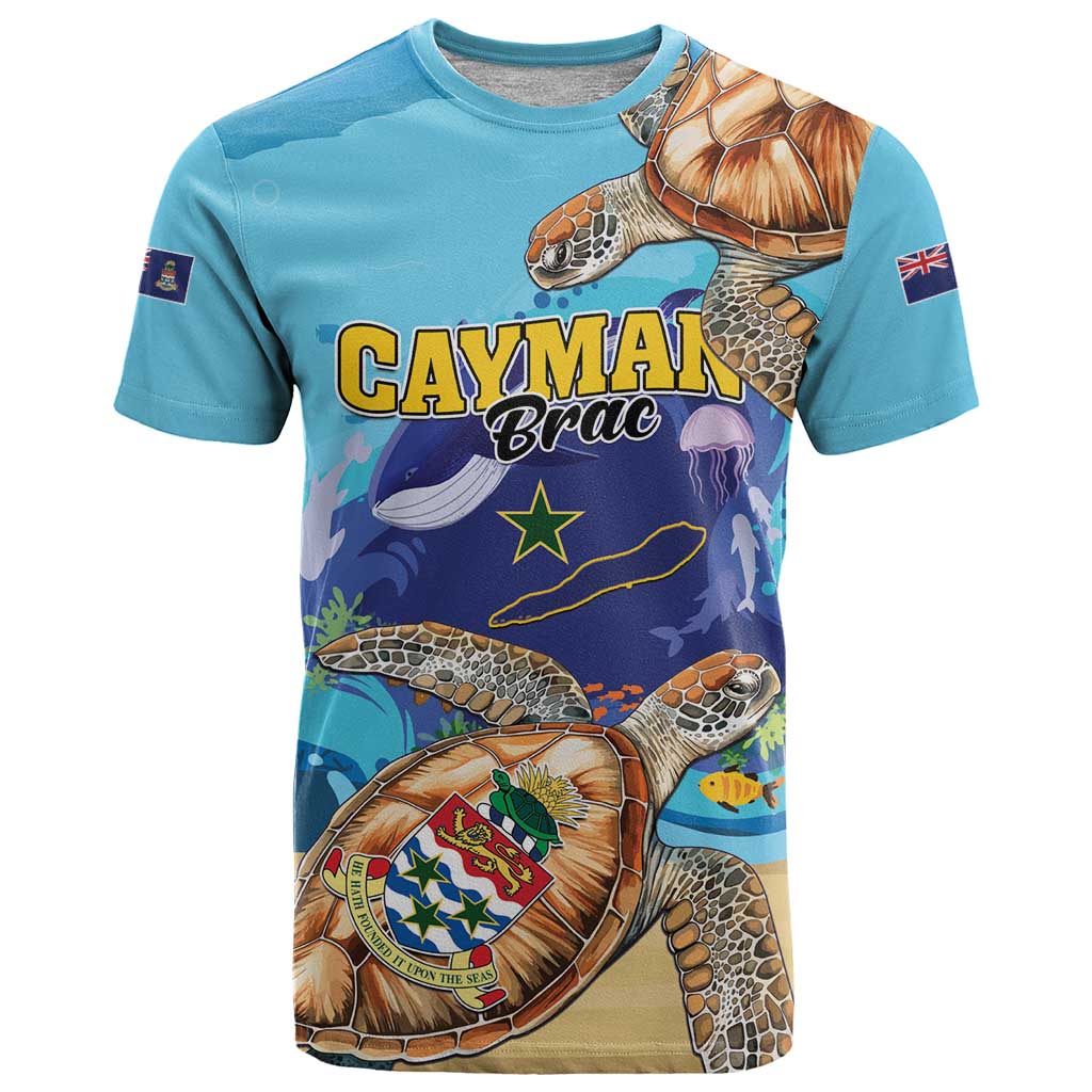 Cayman Brac Map Sea Turtle T Shirt Ocean Vibes