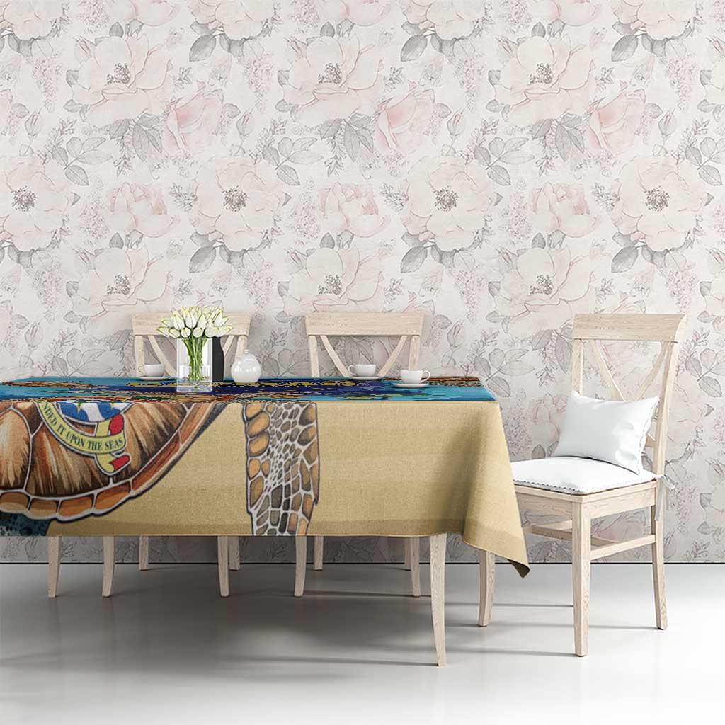 Cayman Brac Map Sea Turtle Tablecloth Ocean Vibes