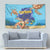 Cayman Brac Map Sea Turtle Tapestry Ocean Vibes