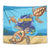 Cayman Brac Map Sea Turtle Tapestry Ocean Vibes