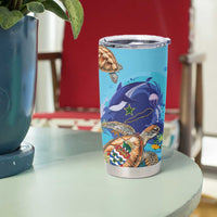 Cayman Brac Map Sea Turtle Tumbler Cup Ocean Vibes