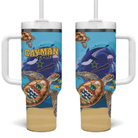 Cayman Brac Map Sea Turtle Tumbler With Handle Ocean Vibes