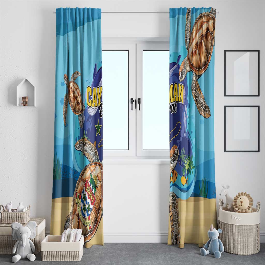 Cayman Brac Map Sea Turtle Window Curtain Ocean Vibes