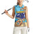 Cayman Brac Map Sea Turtle Women Sleeveless Polo Shirt Ocean Vibes